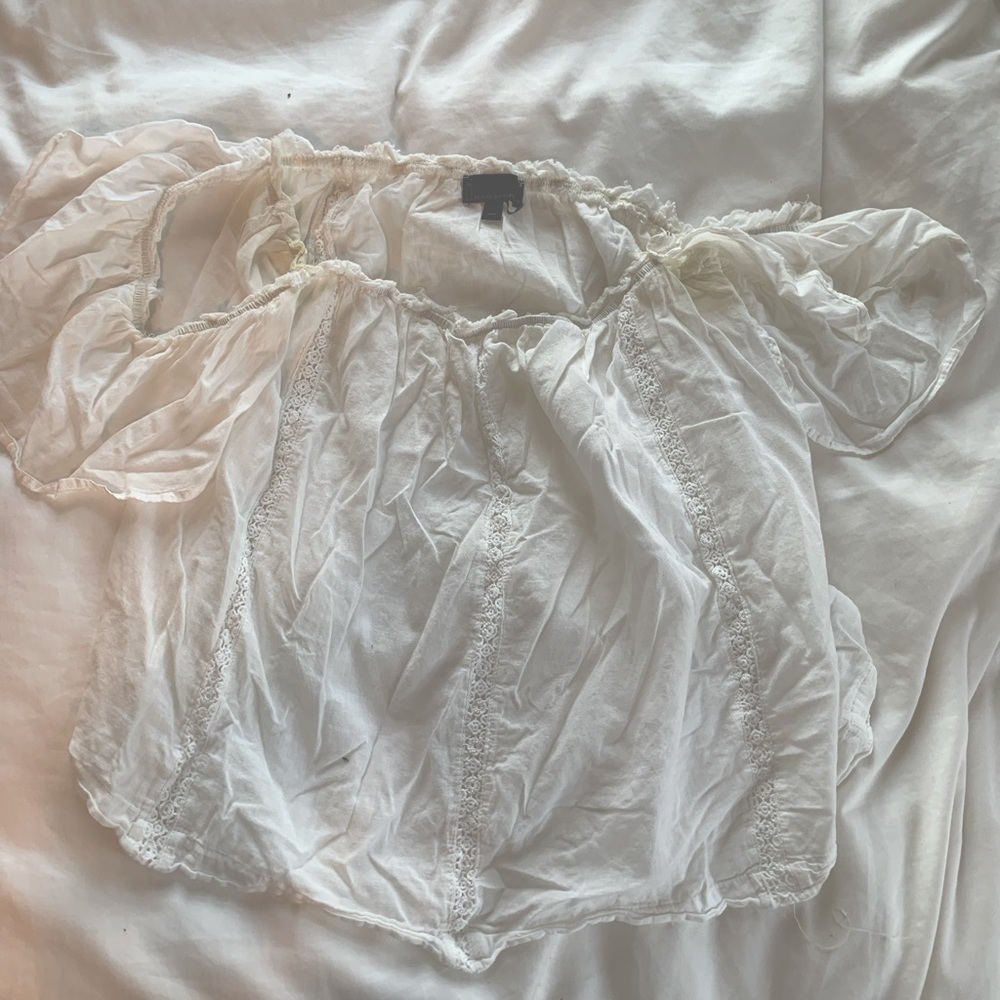 White off the shoulder top